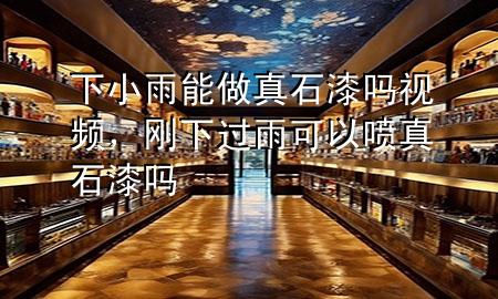 下小雨能做真石漆嗎視頻，剛下過雨可以噴真石漆嗎