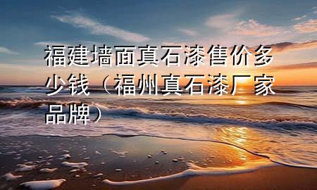 福建墻面真石漆售價(jià)多少錢（福州真石漆廠家品牌）