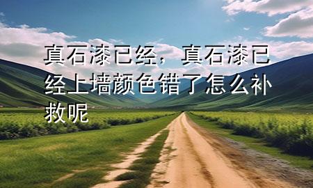 真石漆已經(jīng)，真石漆已經(jīng)上墻顏色錯了怎么補(bǔ)救呢