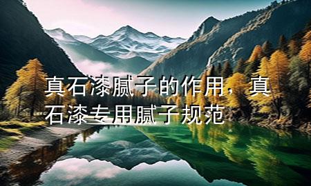真石漆膩子的作用，真石漆專用膩子規(guī)范