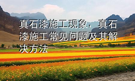 真石漆施工現(xiàn)象，真石漆施工常見問題及其解決方法