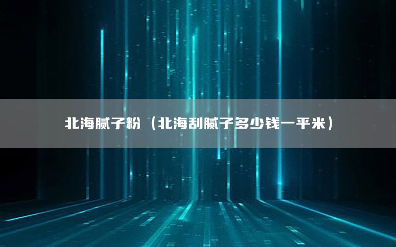 北海膩?zhàn)臃郏ū焙９文佔(zhàn)佣嗌馘X一平米）