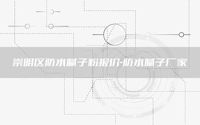 崇明區(qū)防水膩?zhàn)臃蹐?bào)價(jià)-防水膩?zhàn)訌S家