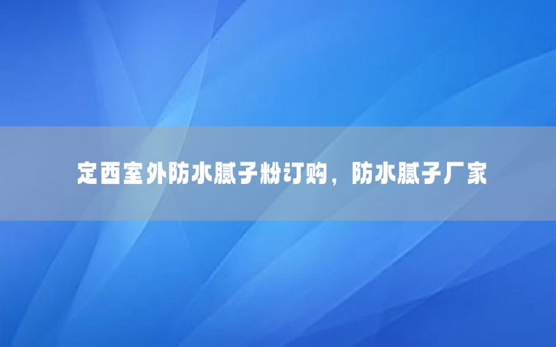 定西室外防水膩?zhàn)臃塾嗁?，防水膩?zhàn)訌S家
